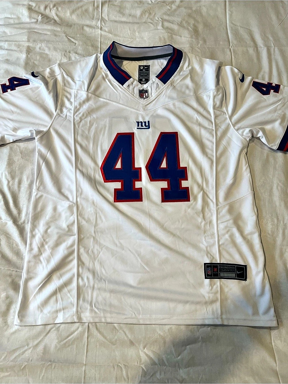 Nike Cam Skattebo New York Giants Nike Game Jersey Game Jersey 44 White & Blue